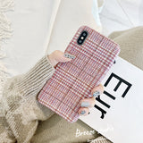 Flannelette Plaid Cell Phone Case Wool