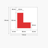 L magnetic car sticker