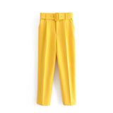 Belt accessories high waist slacks
