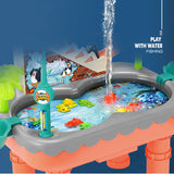 Penguin Climbing Stairs Magnetic Fishing Toy Pool Set Children's Electric Penguin Slide Baby Gifts For Boys And Girls