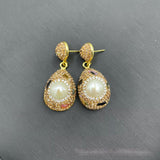 Natural Freshwater Shaped Pearl Hand-inlaid Three-piece Set