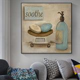 Modern Retro Bathroom Canvas Painting Mural Poster Wall