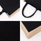 Vintage Black Jute Bag Membrane Waterproof Carry
