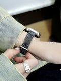 Washed Denim Watch Band Retro Casual