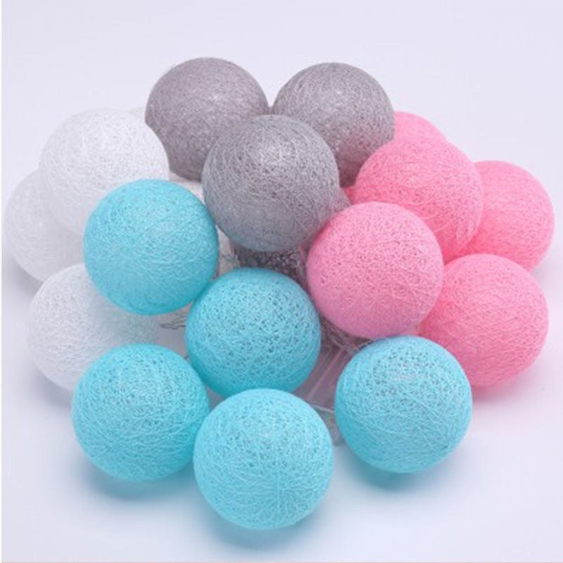 Cotton Ball Lighting Chain Festival Color Decoration
