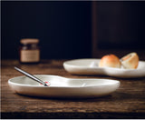 Rough Pottery Hand Made Dinner Plate Cute Swimming