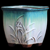 Handmade Coarse Pottery Flowerpot Square Mouth Pottery Pot
