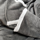 Household Lambswool Wearable Sleeved Warm Large Pocket Lazy Blanket