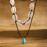 Shell Irregular Turquoise Necklace For Men Clavicle Chain Jewelry