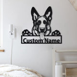Collie Iron Art Silhouette Wall Pendant