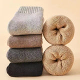 Wool Socks With Thick Merino Winter Midsole